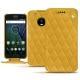 Lederschutzhülle Lenovo Moto G5 Plus - Jaune soulèu - Couture