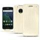 Lenovo Moto G5 Plus leather case - Crocodile milk