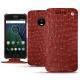 Custodia in pelle Lenovo Moto G5 Plus - Autruche ciliegia