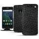 Capa em pele Lenovo Moto G5 Plus - Autruche nero
