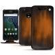 Housse cuir Lenovo Moto G5 Plus - Marron Patine