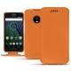 Lenovo Moto G5 Plus leather case - Orange PU
