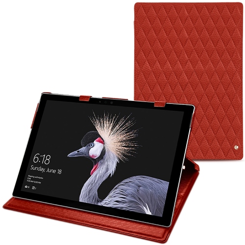 Microsoft Surface Pro (2017) leather casePapaye - Couture ( Pantone #b54317 ) 