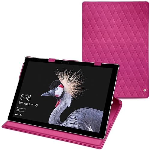 가죽 커버 Microsoft Surface Pro (2017)Rose BB - Couture ( Pantone #DB599F )