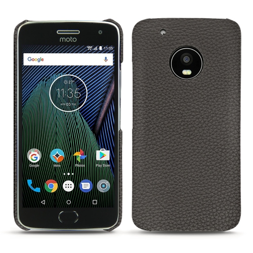 Capa em pele Lenovo Moto G5 PlusAnthracite ( Pantone #41403c ) 