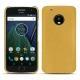 Lenovo Moto G5 Plus leather cover - Mimosa ( Pantone 141C ) 
