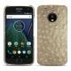 Lenovo Moto G5 Plus leather cover - Autruche desert