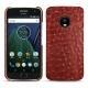 Coque cuir Lenovo Moto G5 Plus - Autruche ciliegia
