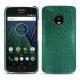 Lenovo Moto G5 Plus leather cover - Crocodile pino
