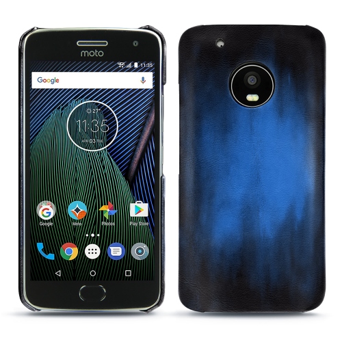 Capa em pele Lenovo Moto G5 PlusBleu Patine