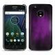 Lenovo Moto G5 Plus leather cover - Violet Patine