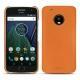 Lenovo Moto G5 Plus leather cover - Orange PU