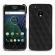 Coque cuir Lenovo Moto G5 Plus - Ebène - Couture ( Sleek P C12 - Black ) 