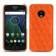 Custodia in pelle Lenovo Moto G5 Plus - Orange fluo - Couture