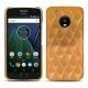 Coque cuir Lenovo Moto G5 Plus - Or Maïa - Couture
