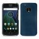 Coque cuir Lenovo Moto G5 Plus - Blu mediterran