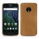 Coque cuir Lenovo Moto G5 Plus - Castan esparciate