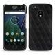 Lederschutzhülle Lenovo Moto G5 Plus - Negre poudro - Couture