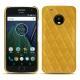 Lederschutzhülle Lenovo Moto G5 Plus - Jaune soulèu - Couture