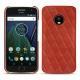 Lenovo Moto G5 Plus leather cover - Arange clouquié - Couture
