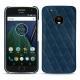 Funda de piel Lenovo Moto G5 Plus - Blu mediterran - Couture
