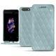 가죽 커버 OnePlus 5 - Bleu ciel - Couture ( Nappa - Pantone 277C ) 