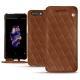 Custodia in pelle OnePlus 5 - Marron - Couture ( Nappa - Pantone 1615C ) 