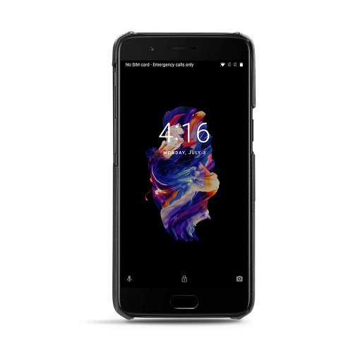 OnePlus 5 leather cover - Noir ( Nappa - Black ) 
