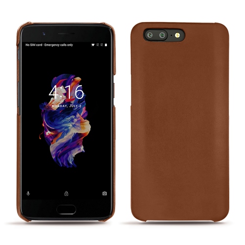 OnePlus 5 leather caseMarron ( Nappa - Pantone #8B4720 ) 