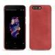OnePlus 5 leather cover - Cerise vintage ( Pantone 185C ) 