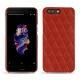 Capa em pele OnePlus 5 - Papaye - Couture ( Pantone 180C ) 