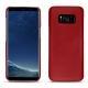 Samsung Galaxy S8 leather cover - Rouge ( Nappa - Pantone 199C ) 