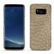 Coque cuir Samsung Galaxy S8 - Autruche desert