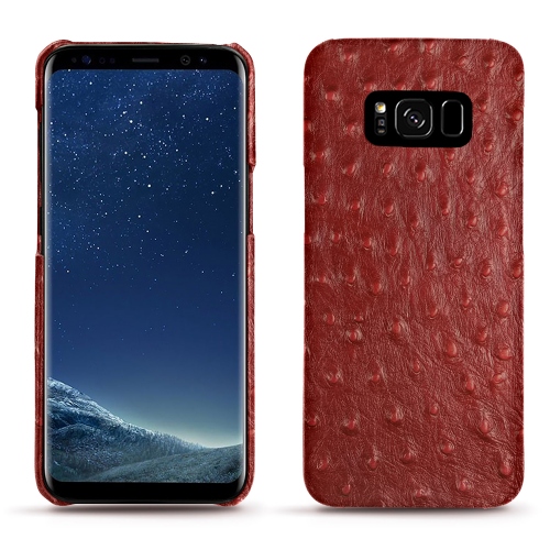 Funda de piel Samsung Galaxy S8Autruche ciliegia ( Pantone #a4343a ) 