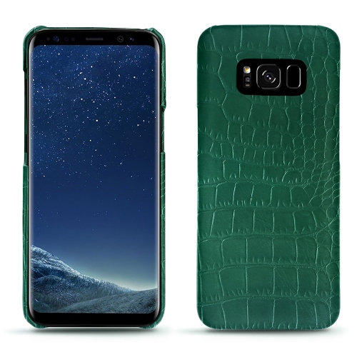 Custodia in pelle Samsung Galaxy S8 PlusCrocodile pino ( Pantone #173F35 ) 