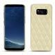 가죽 커버 Samsung Galaxy S8 - Ivoire - Couture ( Sleek P C12 - White ) 