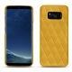 Coque cuir Samsung Galaxy S8 - Jaune soulèu - Couture
