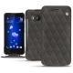 HTC U11 leather case - Anthracite - Couture ( Pantone 424C ) 