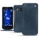 HTC U11 leather case - Jean vintage ( Roughtcut - Pantone 285U  ) 
