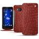 Custodia in pelle HTC U11 - Autruche ciliegia