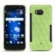 Custodia in pelle HTC U11 - Vert olive - Couture ( Nappa - Pantone 578U ) 