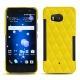 Custodia in pelle HTC U11 - Jaune fluo - Couture