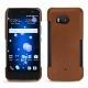 Coque cuir HTC U11 - Marron ( Nappa - Pantone 1615C ) 