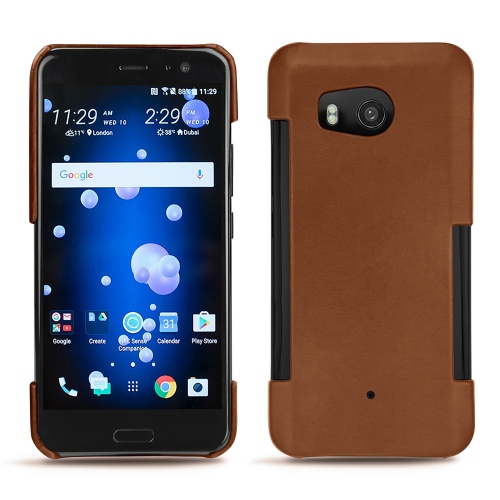 HTC U11 leather caseMarron ( Nappa - Pantone #8B4720 ) 