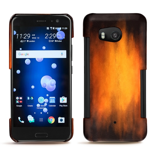 Custodia in pelle HTC U11Fauve Patine