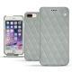 Apple iPhone 7 Plus leather case - Gris - Couture ( Nappa - Pantone W428C ) 