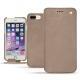 Housse cuir Apple iPhone 7 Plus - Taupe vintage ( Pantone 7530C ) 