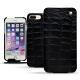 Housse cuir Apple iPhone 7 Plus - Crocodile nero