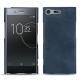 Custodia in pelle Sony Xperia XZ Premium - Jean vintage ( Roughtcut - Pantone 285U  ) 