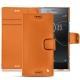 Housse cuir Sony Xperia XZ Premium - Orange ( Nappa - Pantone 1495U ) 